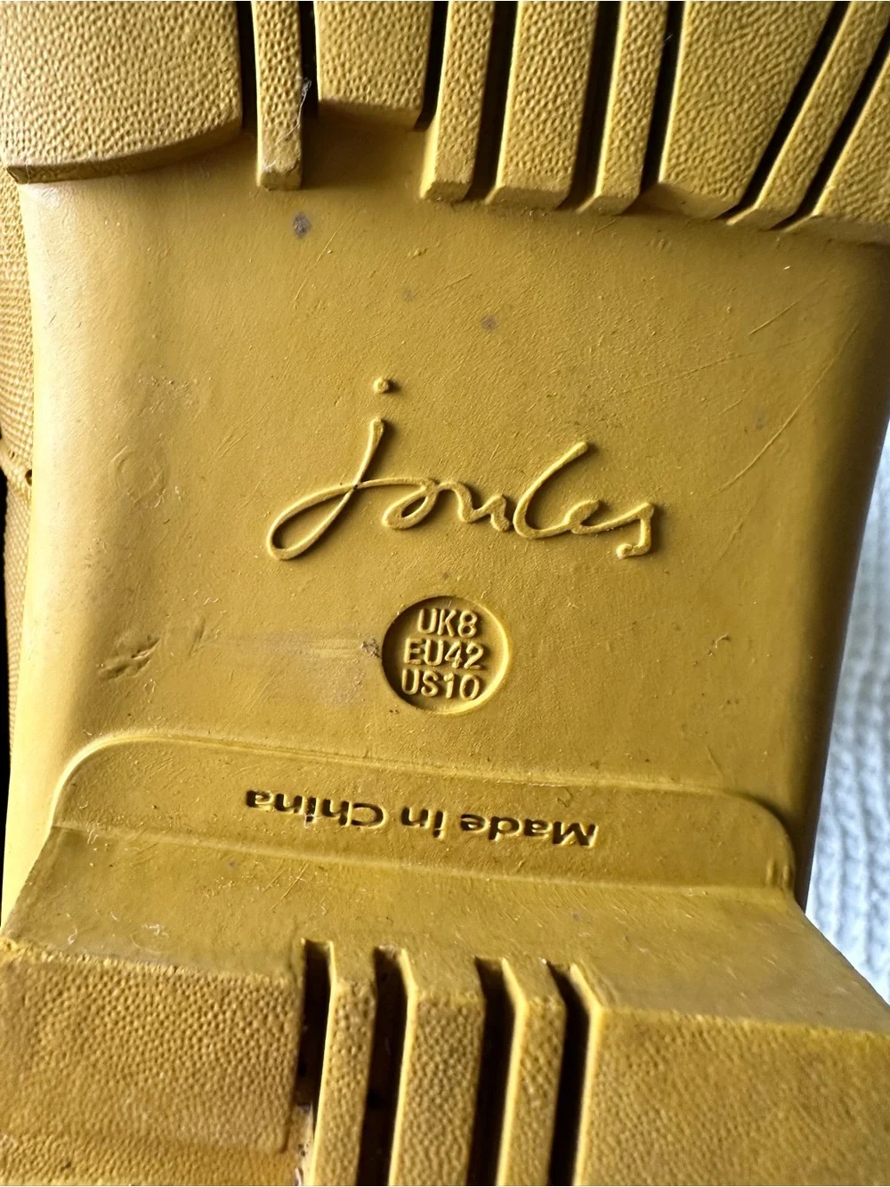 Joules Field Welly Womens Rain Boot Black Gold Bee Print Tall Rubber US 10 EU 42